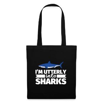 Sharks funny sayings for shark lovers - Tote Bag - black - Front
