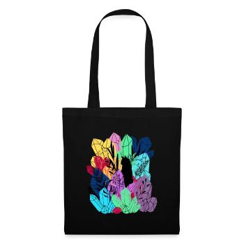 Cristaux - Chat - Magie - Sac en tissu - noir - Devant