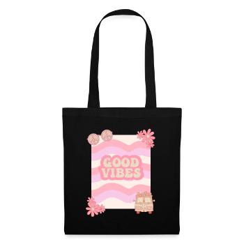 Good Vibes - Stoffbeutel - Schwarz - Vorne