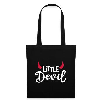 Little Devil Teufelshörner Teufel Hörner Teufelin - Stoffbeutel - Schwarz - Vorne