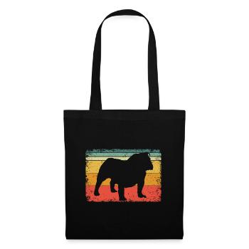 Vintage Dog English Bulldog | English Bulldog Love - Tote Bag - black - Front