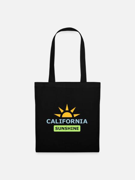 ★ Designfarben änderbar ★ California Sunshine - Stoffbeutel - Schwarz