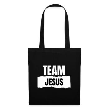 Cadeau chrétien de l’équipe de Jésus - Sac en tissu - noir - Devant
