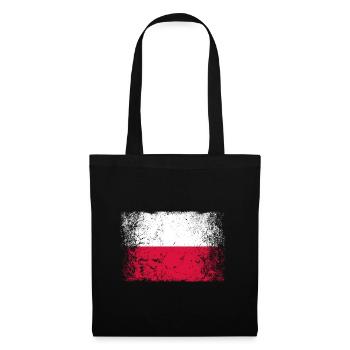 Poland Polish Flag Vintage - Tote Bag - black - Front