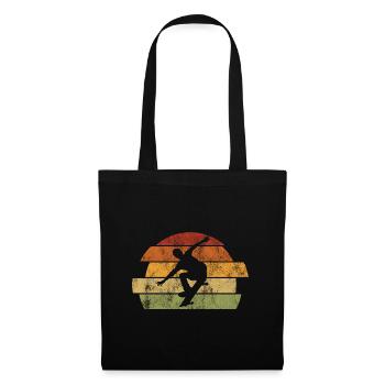 Skateboarder Skateboard Skater Skate Skateing - Sac en tissu - noir - Devant