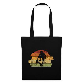 Skateboarder Skateboard Skater Skate Skateing - Sac en tissu - noir - Devant