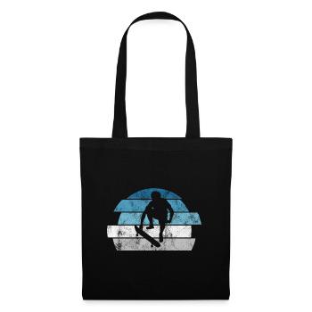 Skateboarder Skateboard Skater Skate Skateing - Stoffbeutel - Schwarz - Vorne