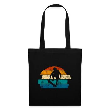 Skateboarder Skateboard Skater Skate Skateing - Sac en tissu - noir - Devant