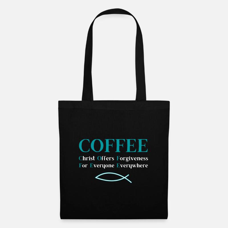 Coffee Cup Christian Gift - Tote Bag - black