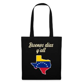Venezolanisch-texanisches Design für Einwanderer - Stoffbeutel - Schwarz - Vorne