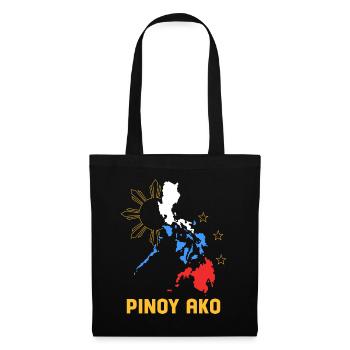 Philippinen Kartendesign für stolze Pinoys - Stoffbeutel - Schwarz - Vorne
