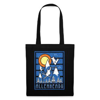 Retro Allnenhads Ski Sunset - Tote Bag - black - Front