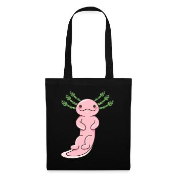 Axolotl Spargel Design für Axolotl-Liebhaber - Stoffbeutel - Schwarz - Vorne