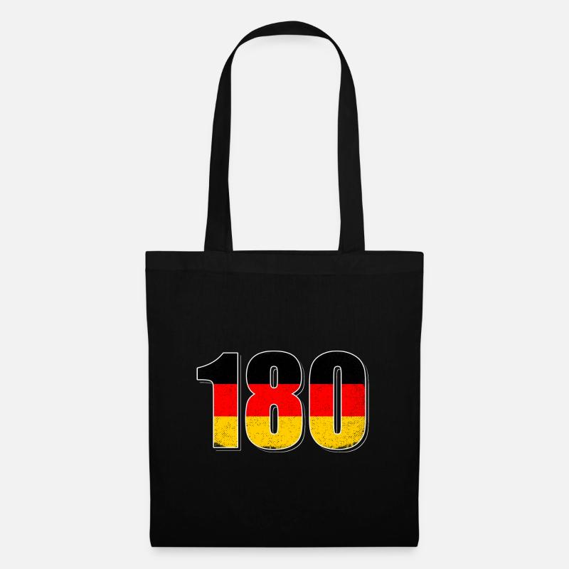 180 Hundertachtzig Darts Deutsche Flagge - Stoffbeutel - Schwarz