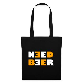 Besoin de bière | Les buveurs de bière | Boire de la bière | Bière - Sac en tissu - noir - Devant