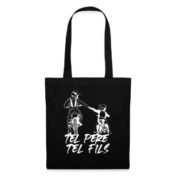 Tel Père Tel Fils Moto Cross Sport Motocycliste - Sac en tissu - noir - Devant