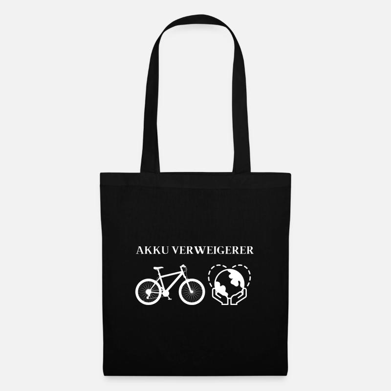 Akku verweigerer Umweltschutz Geschenk - Stoffbeutel - Schwarz
