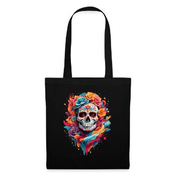 MYSTIC-SHIRT : Jour des morts - Sac en tissu - noir - Devant