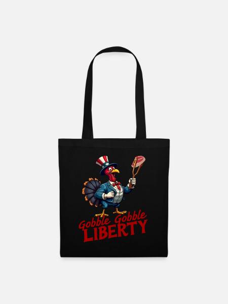 Gobble Gobble Liberty - Stoffbeutel - Schwarz