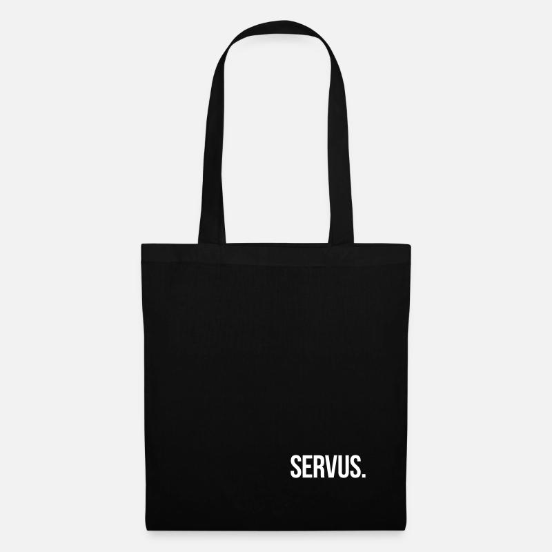 SERVUS. - Schlicht und Aussagekräftig - Stoffbeutel - Schwarz