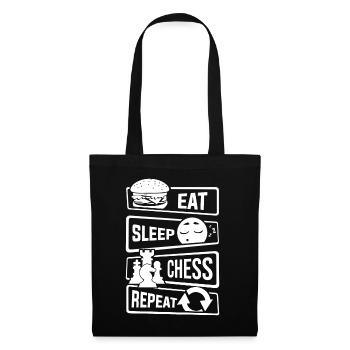 Eat Sleep Chess Repeat - Chess checkmate tactic - Tote Bag - black - Front
