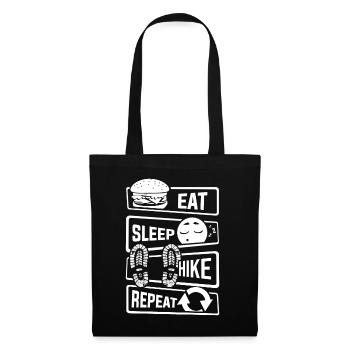 Eat Sleep Hike Repeat - Hiking Nature Mountain Sports - Tote Bag - black - Front