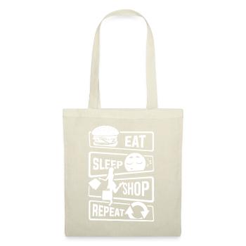 Mangez Sleep Shop Repeat - Achat de chaussures d'affaires - Sac en tissu - nature - Devant