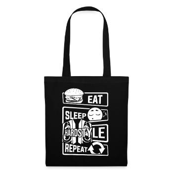 Mangez Sleep Hardstyle Répétition - Dancing Bass Party - Sac en tissu - noir - Devant