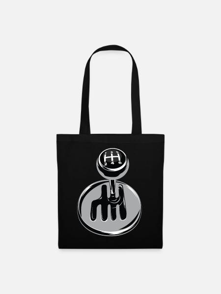 Gear shift - car sport - Tote Bag - black