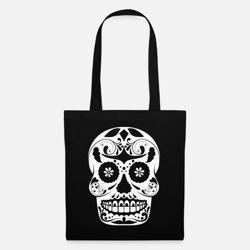Sugar skull - Tote Bag - black