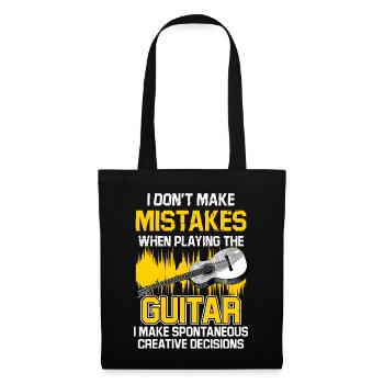 Guitare guitariste instrument de musique guitare musique - Sac en tissu - noir - Devant