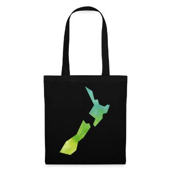 Map New Zealand - Sac en tissu - noir - Devant