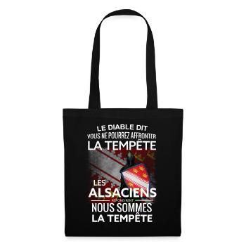 Alsacien et tempête - Sac en tissu - noir - Devant