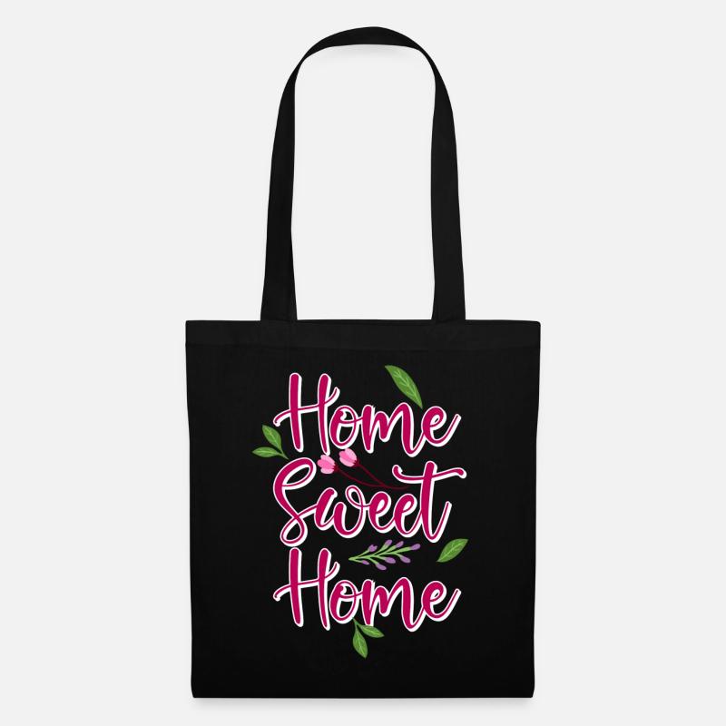home - Stoffbeutel - Schwarz