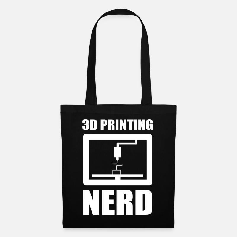 3D Printing Nerd - 3D Printer Nerd - Tote Bag - black