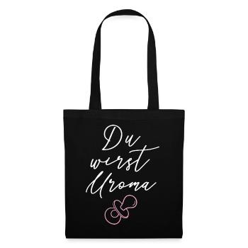 Du wirst Uroma! - Stoffbeutel - Schwarz - Vorne