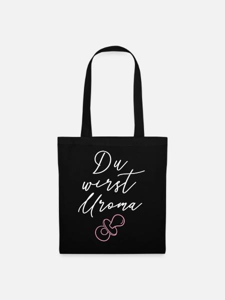 Du wirst Uroma! - Stoffbeutel - Schwarz