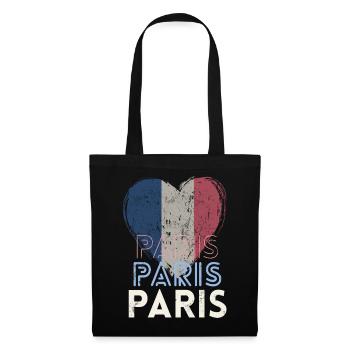 Retro badge, Paris France is my hometown - Tote Bag - black - Front