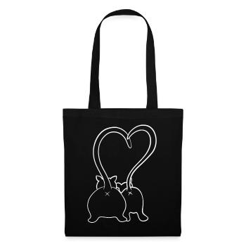 Les chats aiment nouveau blanc - Sac en tissu - noir - Devant