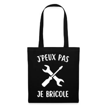 Je peux pas jai bricolage - Sac en tissu - noir - Devant