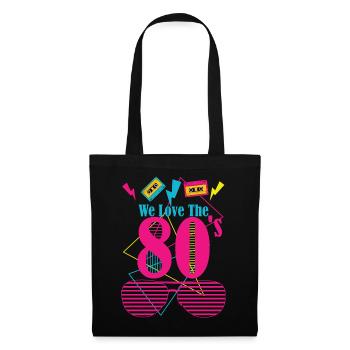 80's love - Stoffbeutel - Schwarz - Vorne