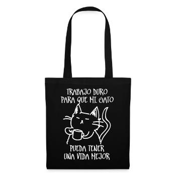 Travail acharné (sombre) - Sac en tissu - noir - Devant