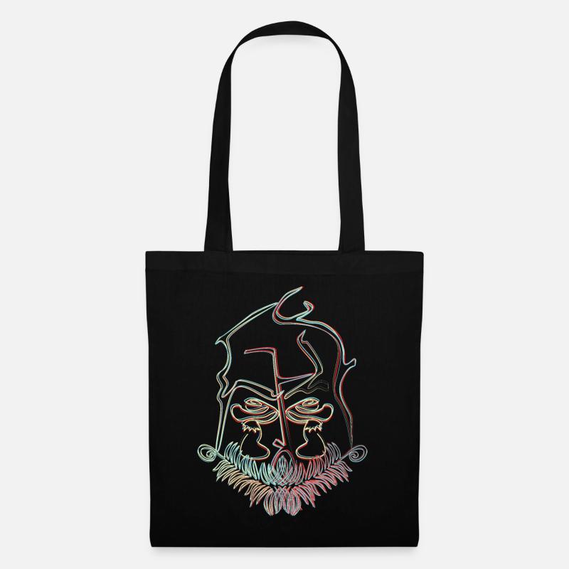Mushroom illusion - Tote Bag - black
