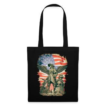 Steampunk American Flag - Tote Bag - black - Front