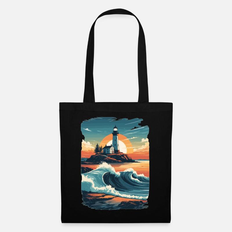 Lighthouse - Tote Bag - black
