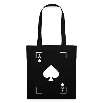 Jeu de cartes Poker Jeux d’argent Casino Jeux d’argent Poker - Sac en tissu - noir - Devant