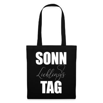 Sunday Favorite Day Heart - Tote Bag - black - Front