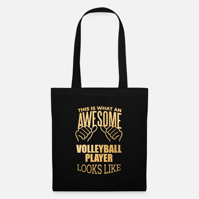 Volleyball - Stoffbeutel - Schwarz