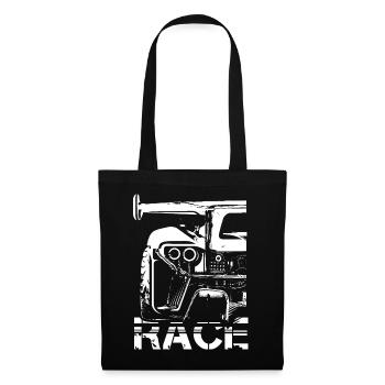 Race Car Racing Symbol Racing used look Logo - Tote Bag - black - Front