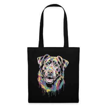 Colorful Dripping Dog - Tote Bag - black - Front